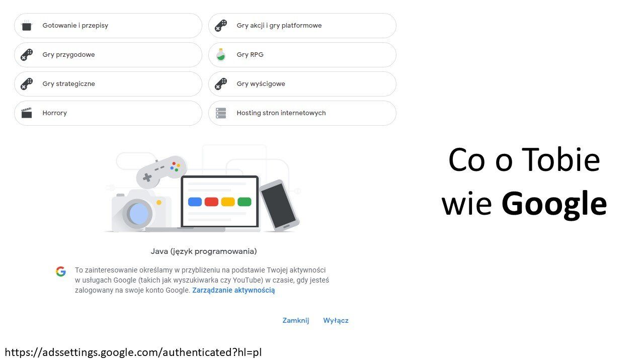 Co wie o Tobie Google